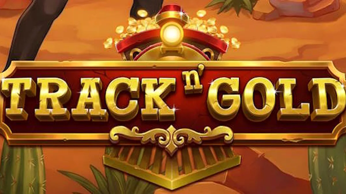 Tampilan visual slot Track n’ Gold dengan tema petualangan kereta api klasik